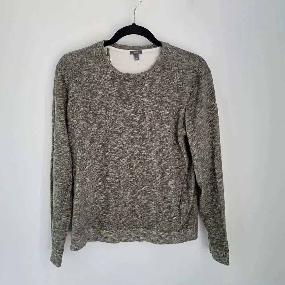 Vince heathered olive green pullover top